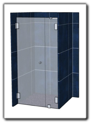 K�tr�szes zuhanykabin-falr�l ny�l� ajt�val